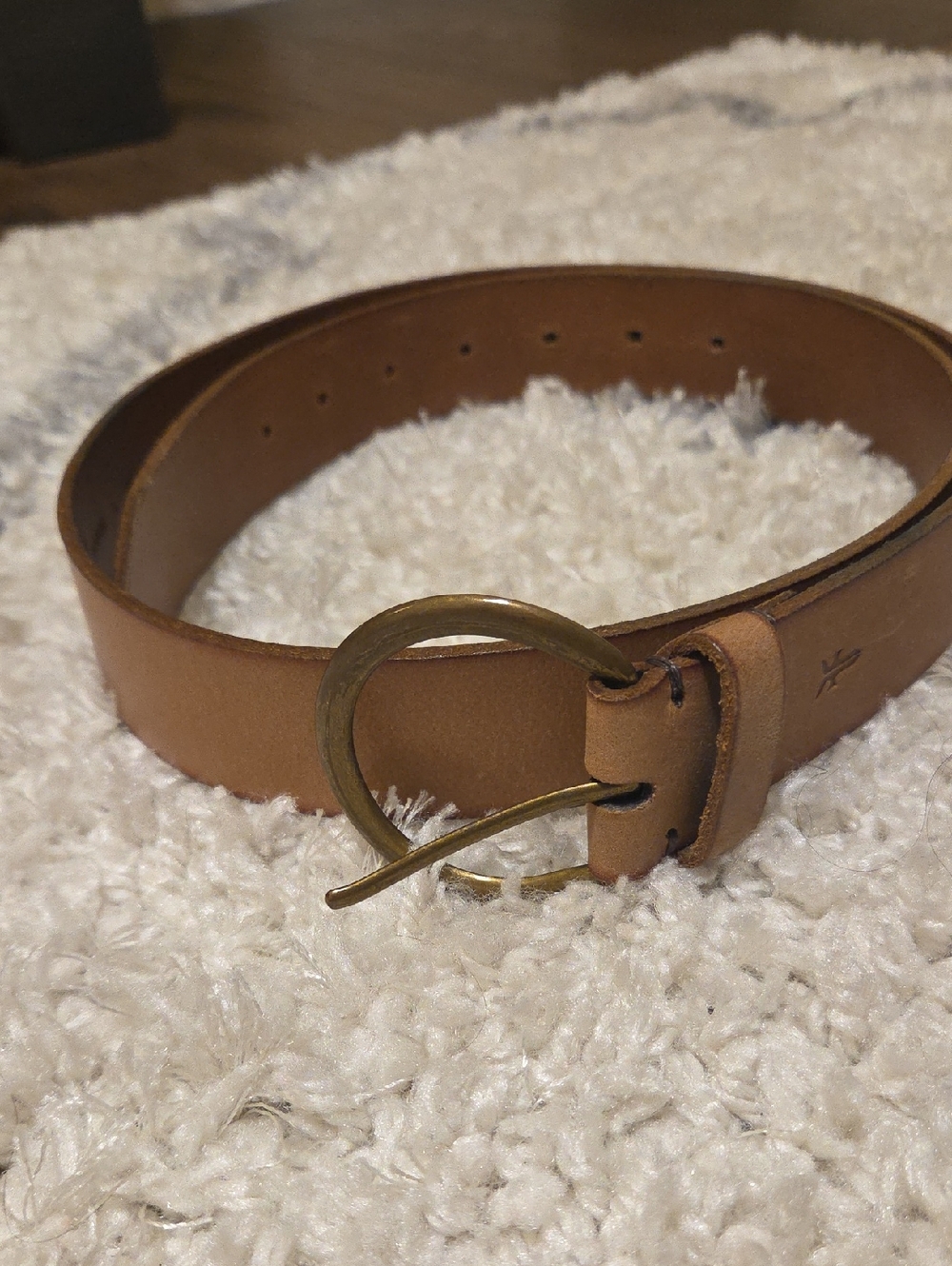 Frye Tan genuine leather belt Size Large